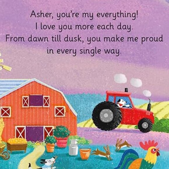 Asher I Love You, a Bushel and a Peck!: A Sweet Personalized Book for Kids - Picture 3 of 3